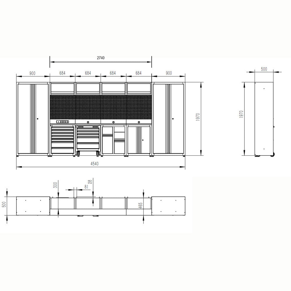 4.54M Bold Series Garage Workbench Storage Solution - Premium Tool Storage from GTools - Just $4299! Shop now at GTools