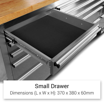 GT 1.8M Stainless Steel 15 drawer Workbench Combo - Premium Garage Cabinets - Rolling from GT - Just $1299! Shop now at GTools