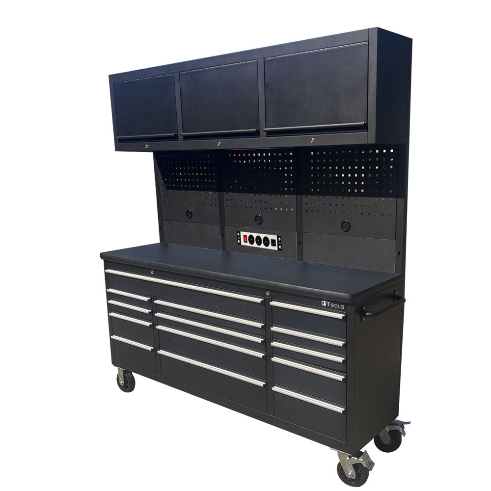 GTX 1.8Mx2M Black PC Workbench Combo with Mega Drawer - Premium tool chest from GTools - Just $1699! Shop now at GTools