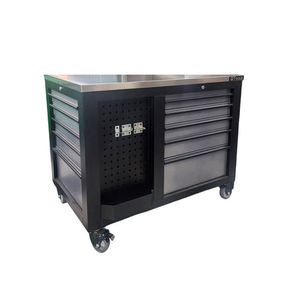 Stainless Steel Island Bench, Tool Storage and Pegboards - Premium Workbench from GTools - Just $1365! Shop now at GTools