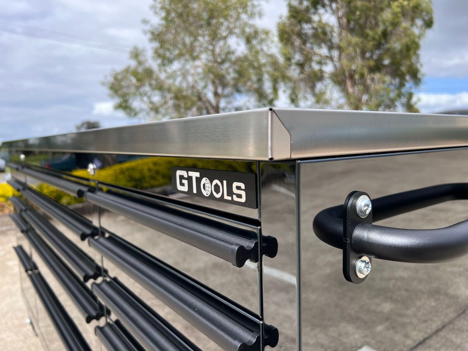 GTX 1.8M x 1M LARGE Black Tinted Stainless Steel Island Workbench - Premium Tool Box from GTools - Just $2399! Shop now at GTools