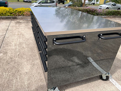 GTX 1.8M x 1M LARGE Black Tinted Stainless Steel Island Workbench - Premium Tool Box from GTools - Just $2299! Shop now at GTools