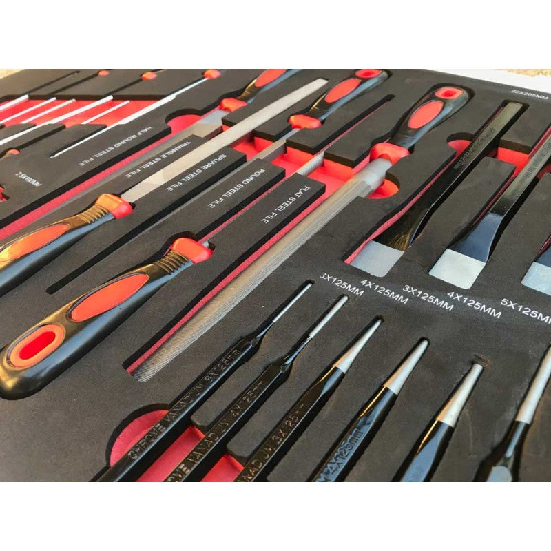 24 Piece Hex Key, Metal File, Punch & Cold Chisel Set in EVA Tray - Premium Pliers from GTools - Just $99! Shop now at GTools