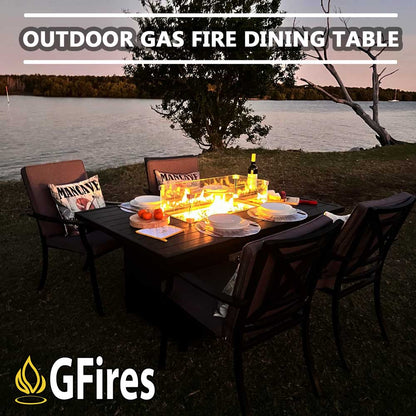 Patio Dining Gas Fire Pit Table - Premium Outdoor from GTools - Just $1799! Shop now at GTools