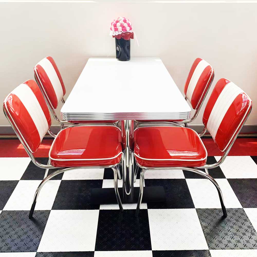 Retro table and 2025 chairs 1950s for sale