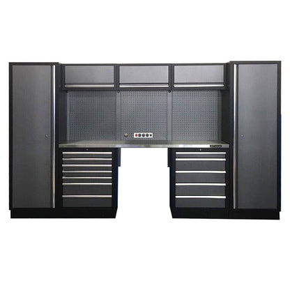 3.2M Workbench, Drawer & 2 x Single Door Tall Cabinet Set / GT-COMBO4 - Premium Tool Storage from GTools - Just $2751! Shop now at GTools